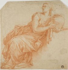 Draped Woman Holding Urn, n.d. Creator: Francois Verdier