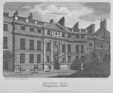 Drapers Hall, Throgmorton Street, City of London, 1812. Artist: Robert Sands