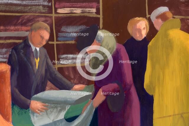 Draper's shop, 1951. Creator: Shirley Markham.