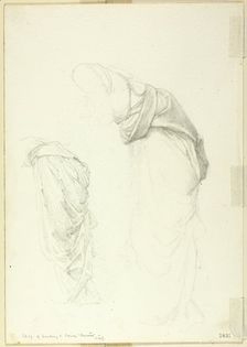 Drapery, two studies for The Mirror of Venus, c. 1873-77. Creator: Sir Edward Coley Burne-Jones