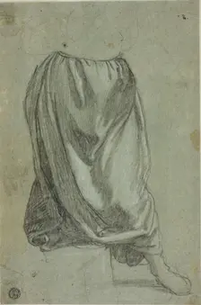 Drapery Sketch, n.d. Creator: Unknown