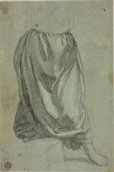 Drapery Sketch, n.d. Creator: Unknown