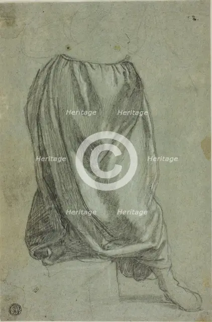 Drapery Sketch, n.d. Creator: Unknown.