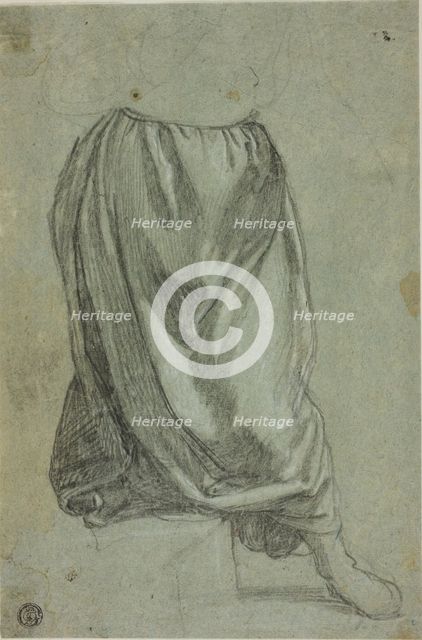 Drapery Sketch, n.d. Creator: Unknown.