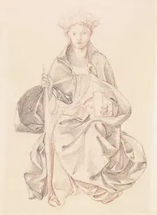 Drapery Study for Christ in Majesty, 1865-66. Creator: Sir Edward Coley Burne-Jones