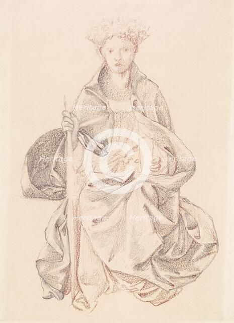 Drapery Study for Christ in Majesty, 1865-66. Creator: Sir Edward Coley Burne-Jones.