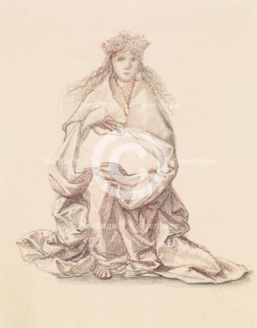 Drapery Study for Christ in Majesty, 1865-66. Creator: Sir Edward Coley Burne-Jones.