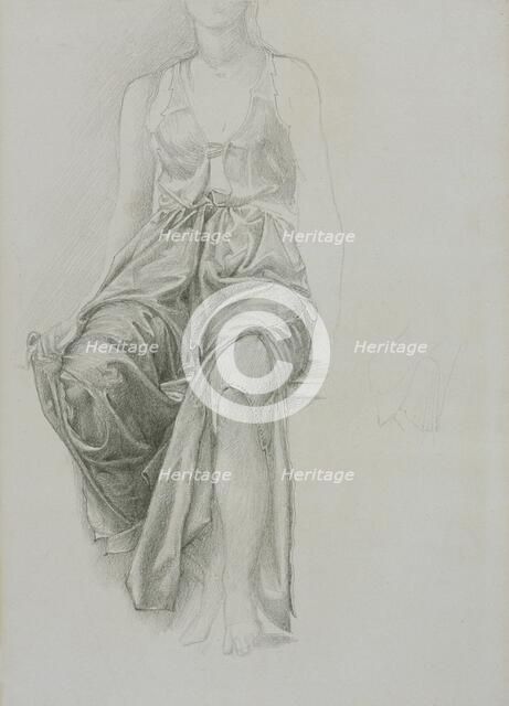'Drapery study for 'King Cophetua and the beggar maid', c1883. Creator: Sir Edward Coley Burne-Jones.