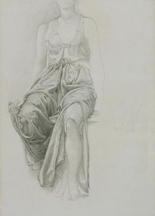 Drapery study for King Cophetua and the beggar maid c1883. Creator: Sir Edward Coley Burne-Jones