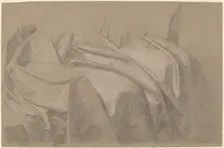 Drapery Study for "Mary and Elizabeth Royall", c. 1758. Creator: John Singleton Copley