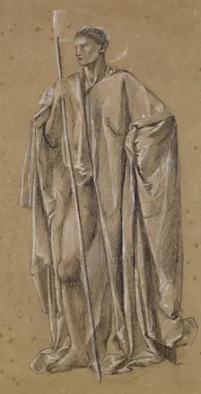 Drapery Study for St John the Baptist, 1865-66. Creator: Sir Edward Coley Burne-Jones