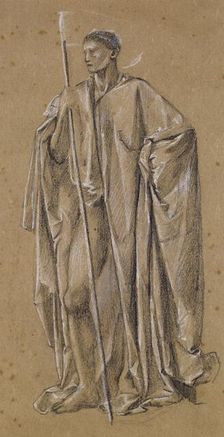 Drapery Study for St John the Baptist, 1865-66. Creator: Sir Edward Coley Burne-Jones