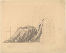 Drapery Study for Reclining Female Study for "Painting". Creator: Kenyon Cox