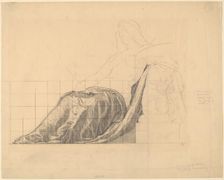 Drapery Study for Reclining Female Study for "Painting". Creator: Kenyon Cox