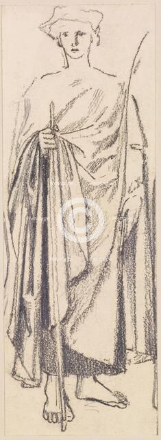 Drapery Study of a Young Man, 1861-64. Creator: Sir Edward Coley Burne-Jones.