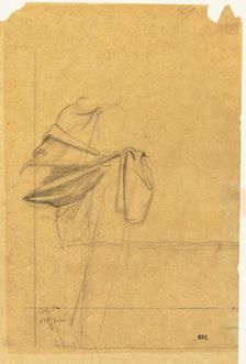 Drapery Study, second half 1800s. Creator: Pierre Puvis de Chavannes (French, 1824-1898)