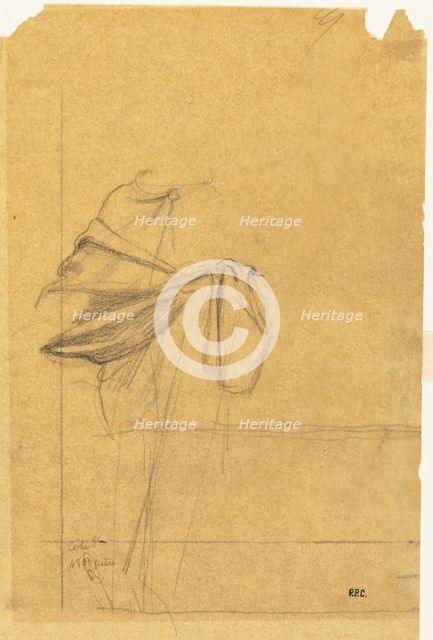 Drapery Study, second half 1800s. Creator: Pierre Puvis de Chavannes (French, 1824-1898).