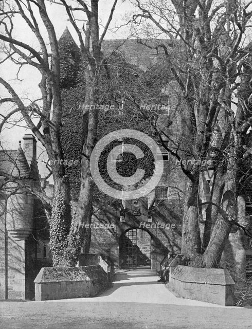 Drawbridge, Cawdor Castle, Scotland, 1924-1926. Artist: Valentine & Sons Ltd