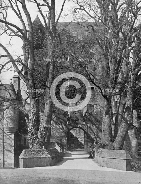 Drawbridge, Cawdor Castle, Scotland, 1924-1926. Artist: Valentine & Sons Ltd