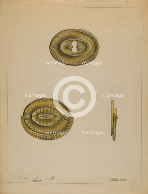 Drawer Pull, c. 1936. Creator: Janet Riza.