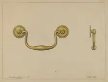 Drawer Pull, c. 1936. Creator: Janet Riza