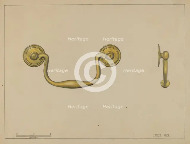 Drawer Pull, c. 1936. Creator: Janet Riza.