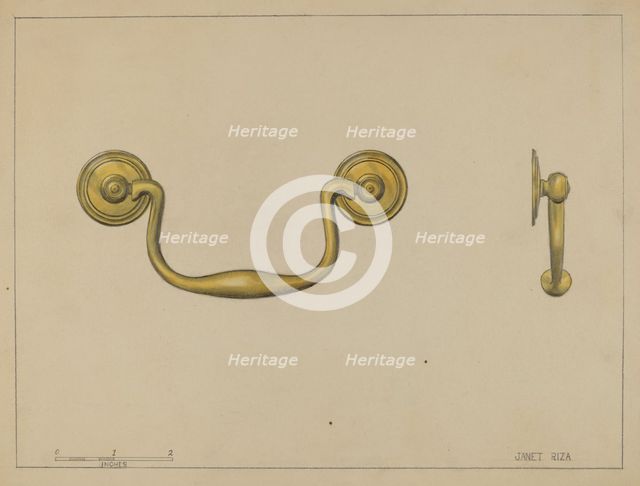 Drawer Pull, c. 1936. Creator: Janet Riza.