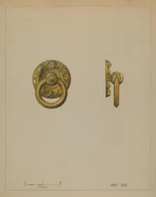 Drawer Pull, c. 1936. Creator: Janet Riza