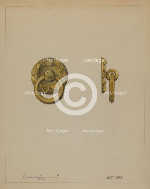 Drawer Pull, c. 1936. Creator: Janet Riza.