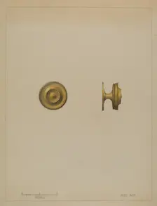 Drawer Pull, c. 1936. Creator: Janet Riza