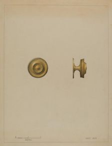 Drawer Pull, c. 1936. Creator: Janet Riza