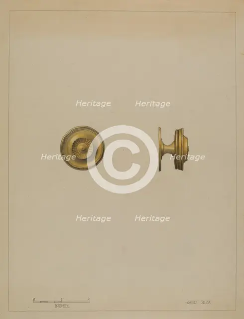 Drawer Pull, c. 1936. Creator: Janet Riza.