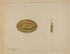 Drawer Pull, c. 1936. Creator: Janet Riza