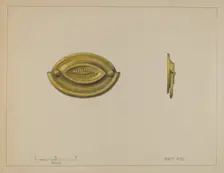 Drawer Pull, c. 1936. Creator: Janet Riza
