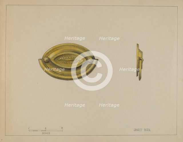 Drawer Pull, c. 1936. Creator: Janet Riza.