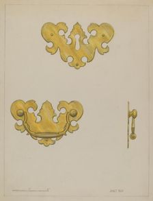 Drawer Pull, c. 1936. Creator: Janet Riza