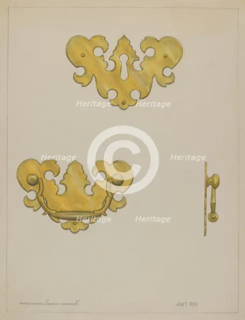 Drawer Pull, c. 1936. Creator: Janet Riza.