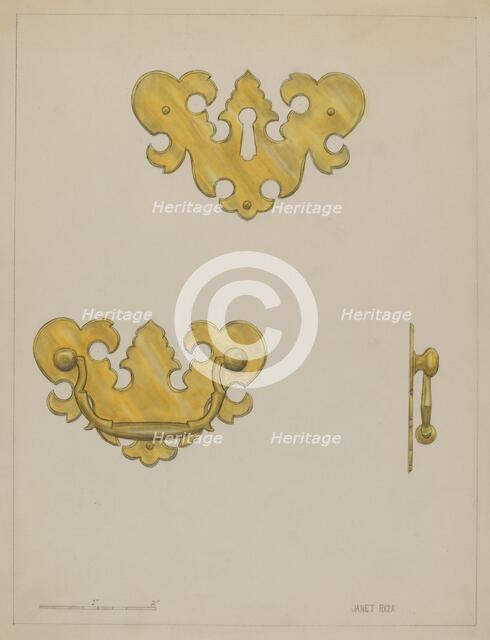 Drawer Pull, c. 1936. Creator: Janet Riza.