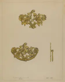 Drawer Pull, c. 1936. Creator: Janet Riza