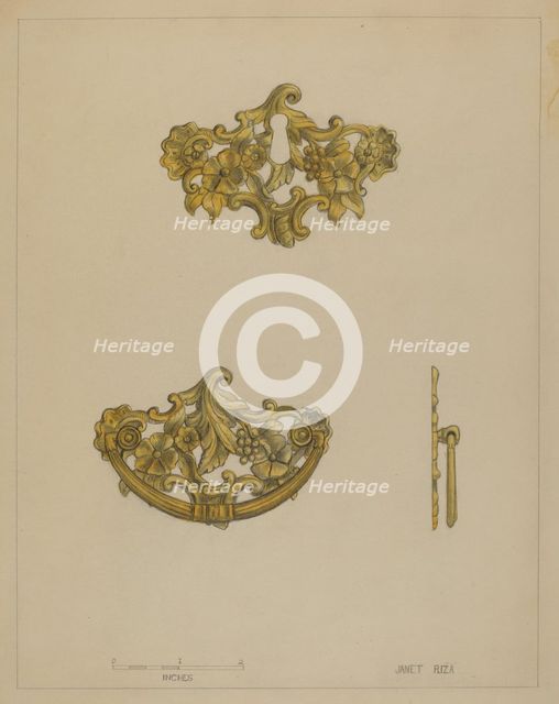 Drawer Pull, c. 1936. Creator: Janet Riza.