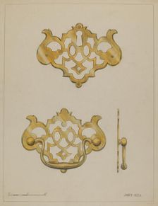 Drawer Pull, c. 1936. Creator: Janet Riza