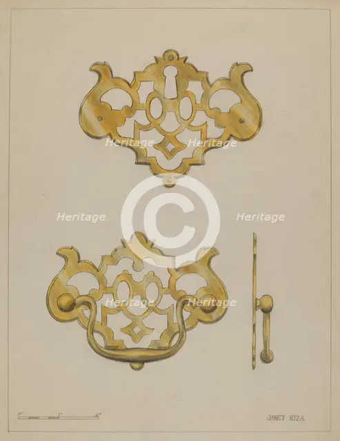 Drawer Pull, c. 1936. Creator: Janet Riza.