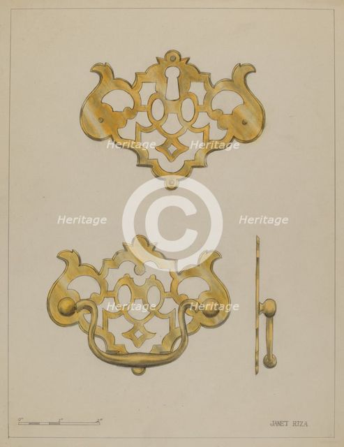 Drawer Pull, c. 1936. Creator: Janet Riza.