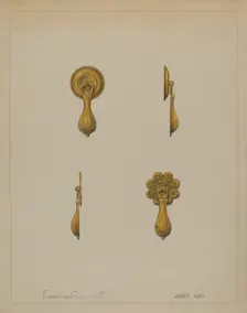Drawer Pull, c. 1936. Creator: Janet Riza