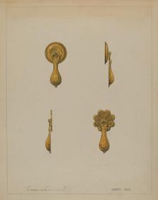 Drawer Pull, c. 1936. Creator: Janet Riza