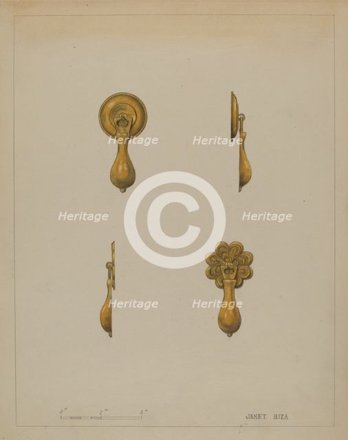 Drawer Pull, c. 1936. Creator: Janet Riza.