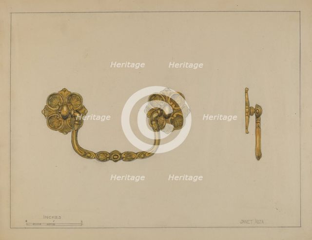 Drawer Pull, c. 1936. Creator: Janet Riza.