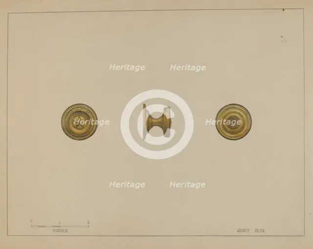 Drawer Pull, c. 1936. Creator: Janet Riza.