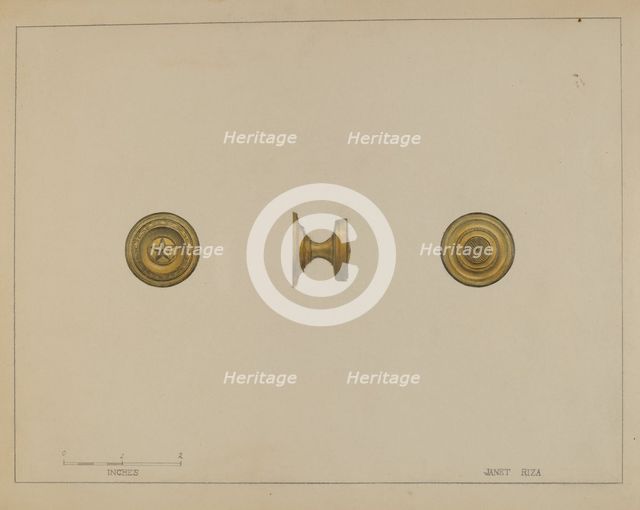 Drawer Pull, c. 1936. Creator: Janet Riza.