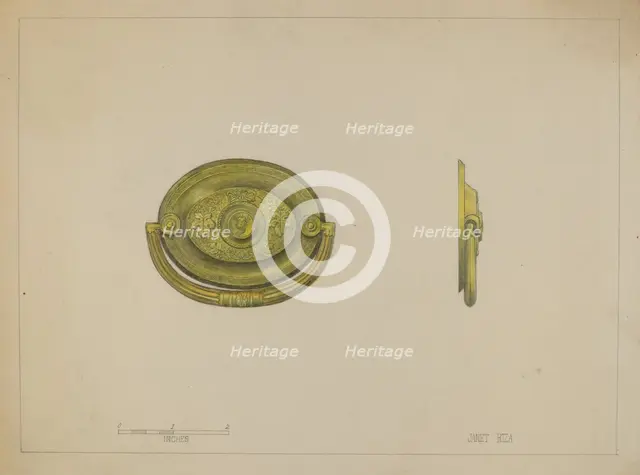 Drawer Pull, c. 1936. Creator: Janet Riza.